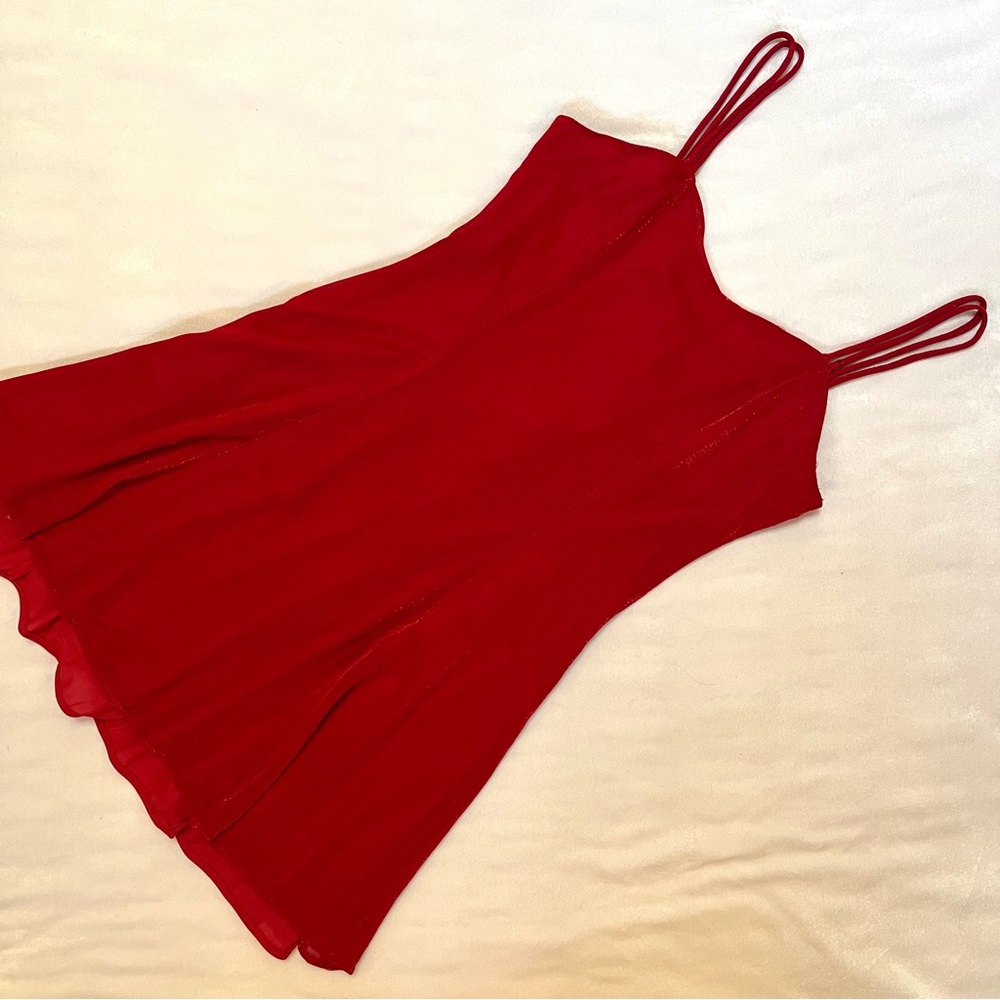 Vintage 1990s All That Jazz Red Skater Dress